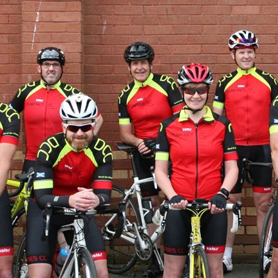 cyclists from Dumfries Cycling Club